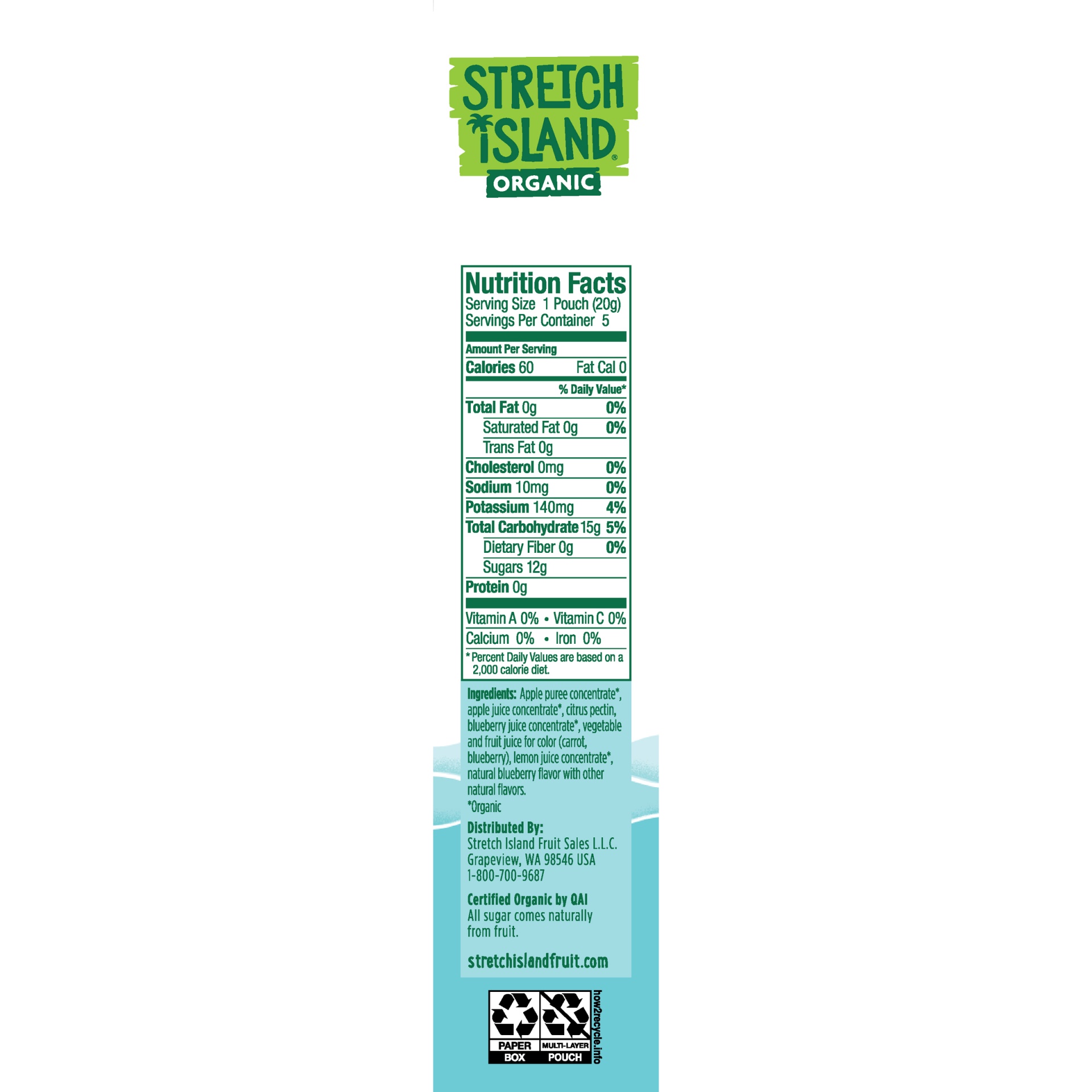 slide 4 of 7, Stretch Island Fruit Co. Stretch Island Organic Blueberry Fruit Bites, 5 ct; 0.7 oz