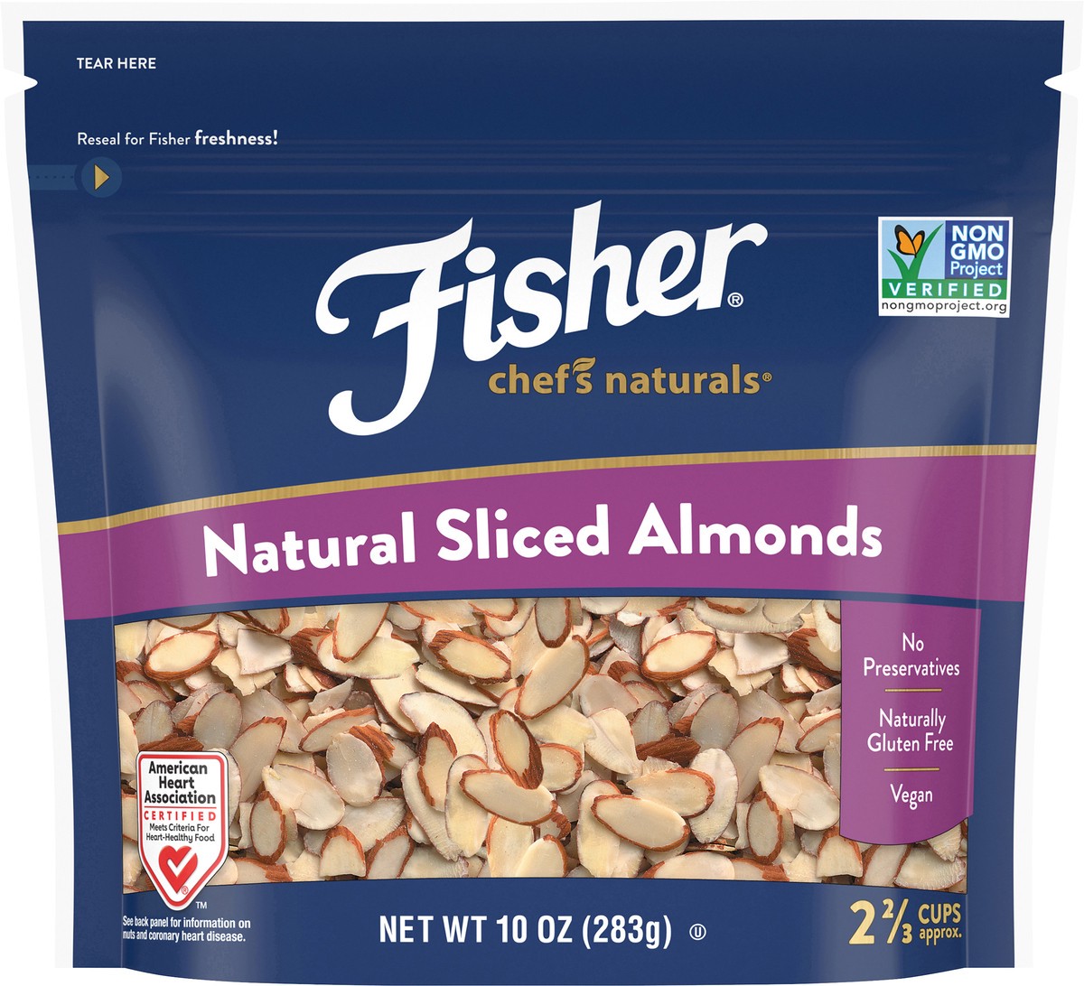 slide 1 of 8, Fisher Chef's Naturals Sliced Almonds, 10 oz