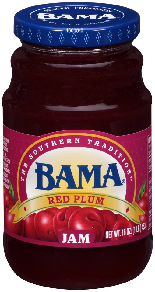 slide 1 of 1, BAMA Red Plum Jam, 16 oz