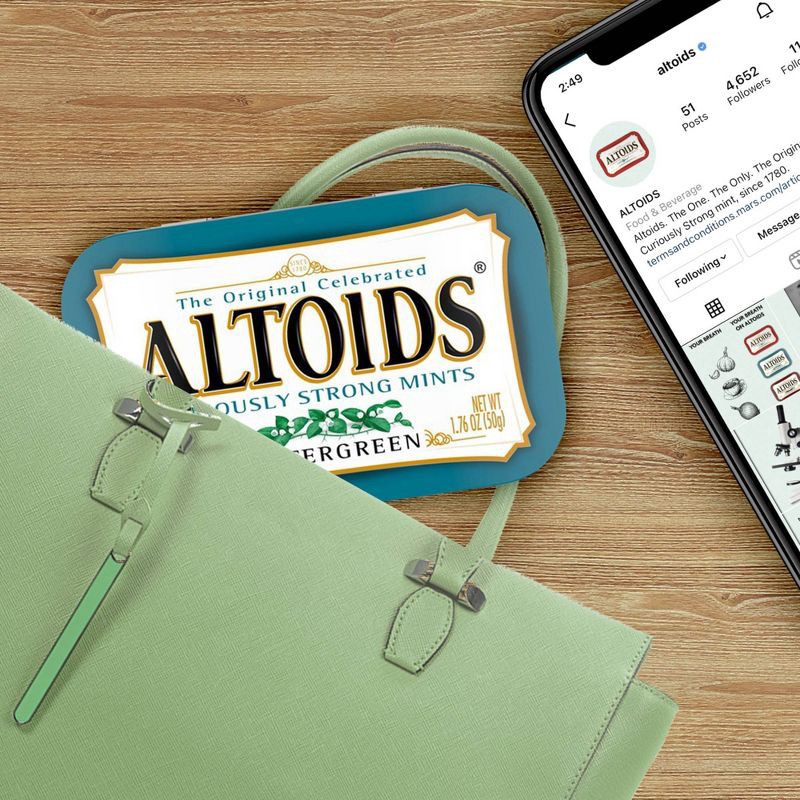 slide 5 of 8, Altoids Wintergreen Breath Mint Candies - 1.76oz, 1.76 oz