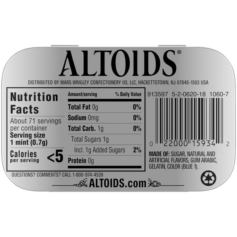 slide 8 of 8, Altoids Wintergreen Breath Mint Candies - 1.76oz, 1.76 oz