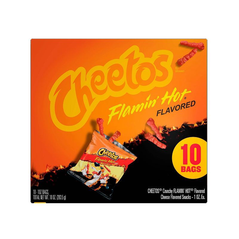 slide 3 of 11, Cheetos Snack Pack Flamin' Hot Cheese Flavored Snacks Multipack- 10ct/10oz, 10 ct; 10 oz