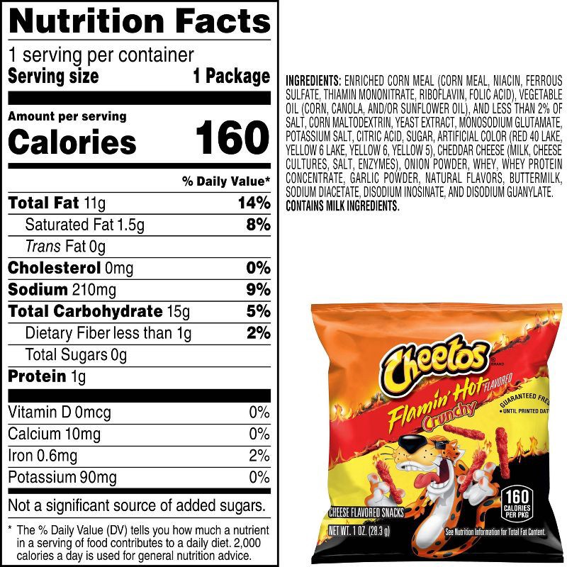 slide 11 of 11, Cheetos Snack Pack Flamin' Hot Cheese Flavored Snacks Multipack- 10ct/10oz, 10 ct; 10 oz