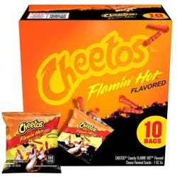 Cheetos Snack Pack Flamin' Hot Cheese Flavored Snacks Multipack- 10ct/10oz