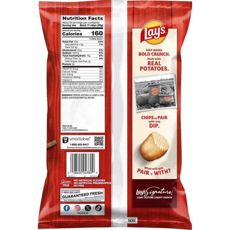 slide 2 of 7, Lay's Wavy Original Potato Chips - 7.75oz, 7.75 oz