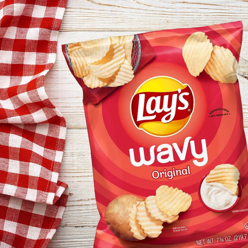 slide 3 of 3, Lay's Wavy Original Potato Chips - 7.75oz, 7.75 oz