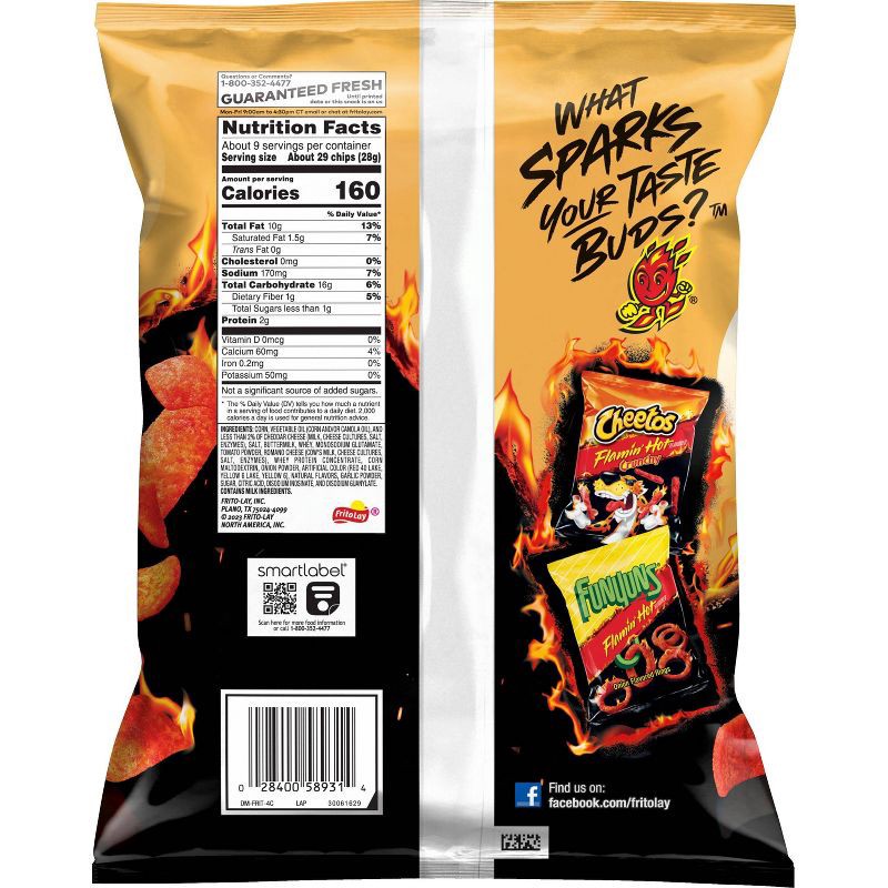 slide 2 of 4, Fritos Flamin Hot Flavored Corn Chips - 9.25oz, 9.25 oz