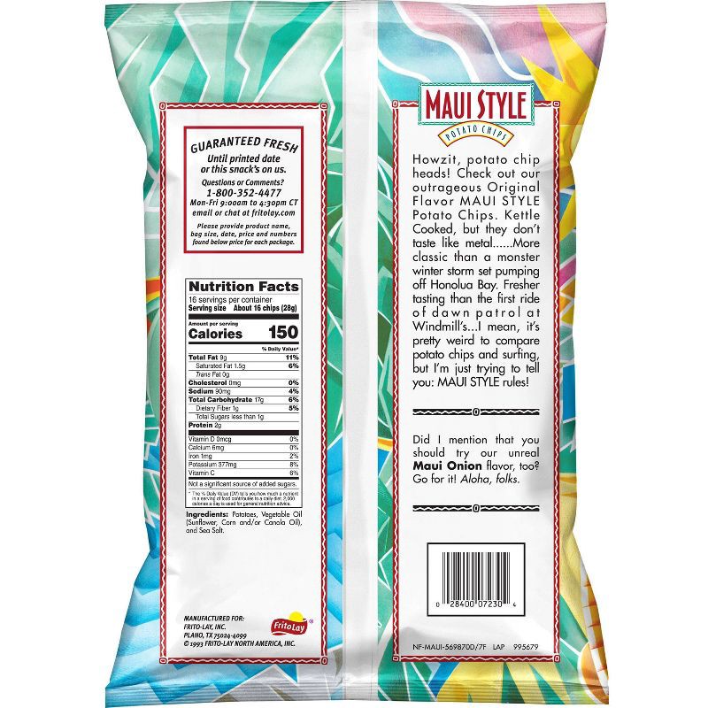 slide 2 of 3, Maui Style Potato Chips - 16oz, 16 oz