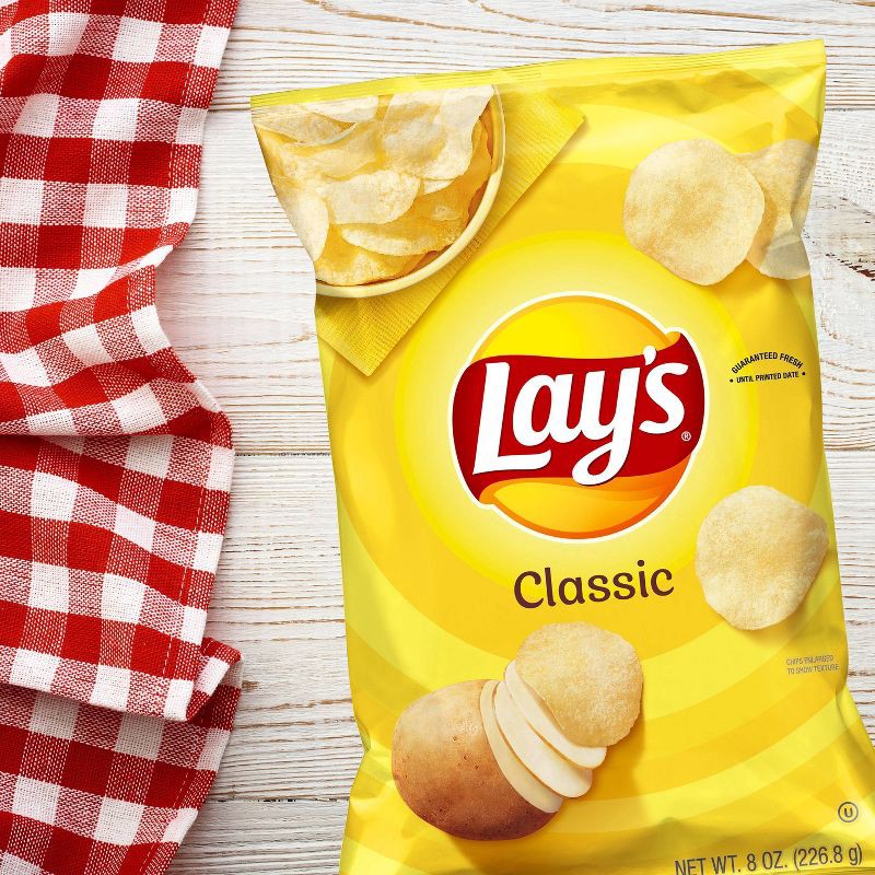 slide 3 of 4, Lay's Classic Potato Chips - 8oz, 8 oz