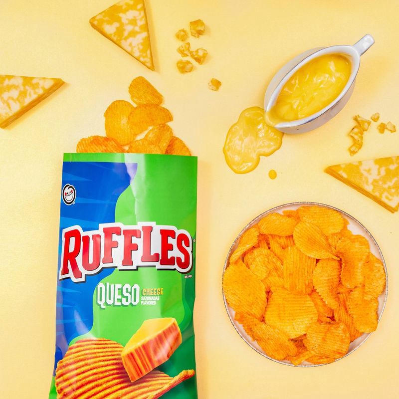 slide 4 of 5, Ruffles Queso Flavored Chips - 8oz, 8 oz