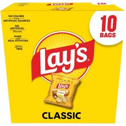Lay's Snack Pack Classic Potato Chips Multipack- 10ct/10oz: Gluten-Free