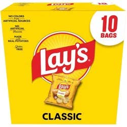 Lay's Snack Pack Classic Potato Chips Multipack- 10ct/10oz: Gluten-Free