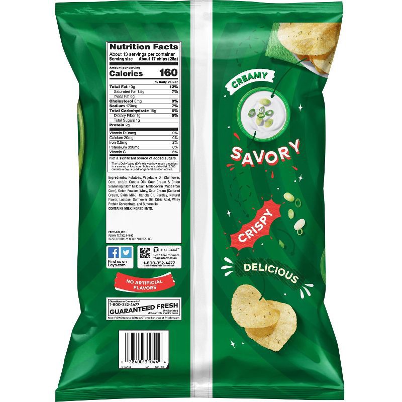 slide 2 of 3, Lay's Sour Cream & Onion Flavored Potato Chips - 12.50oz, 12.5 oz