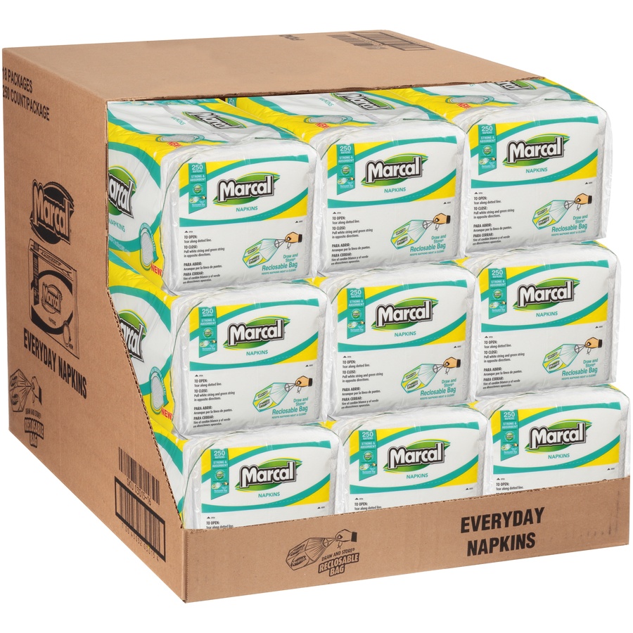 slide 2 of 6, Marcal Napkins, Everyday, 1-Ply, 250 ct