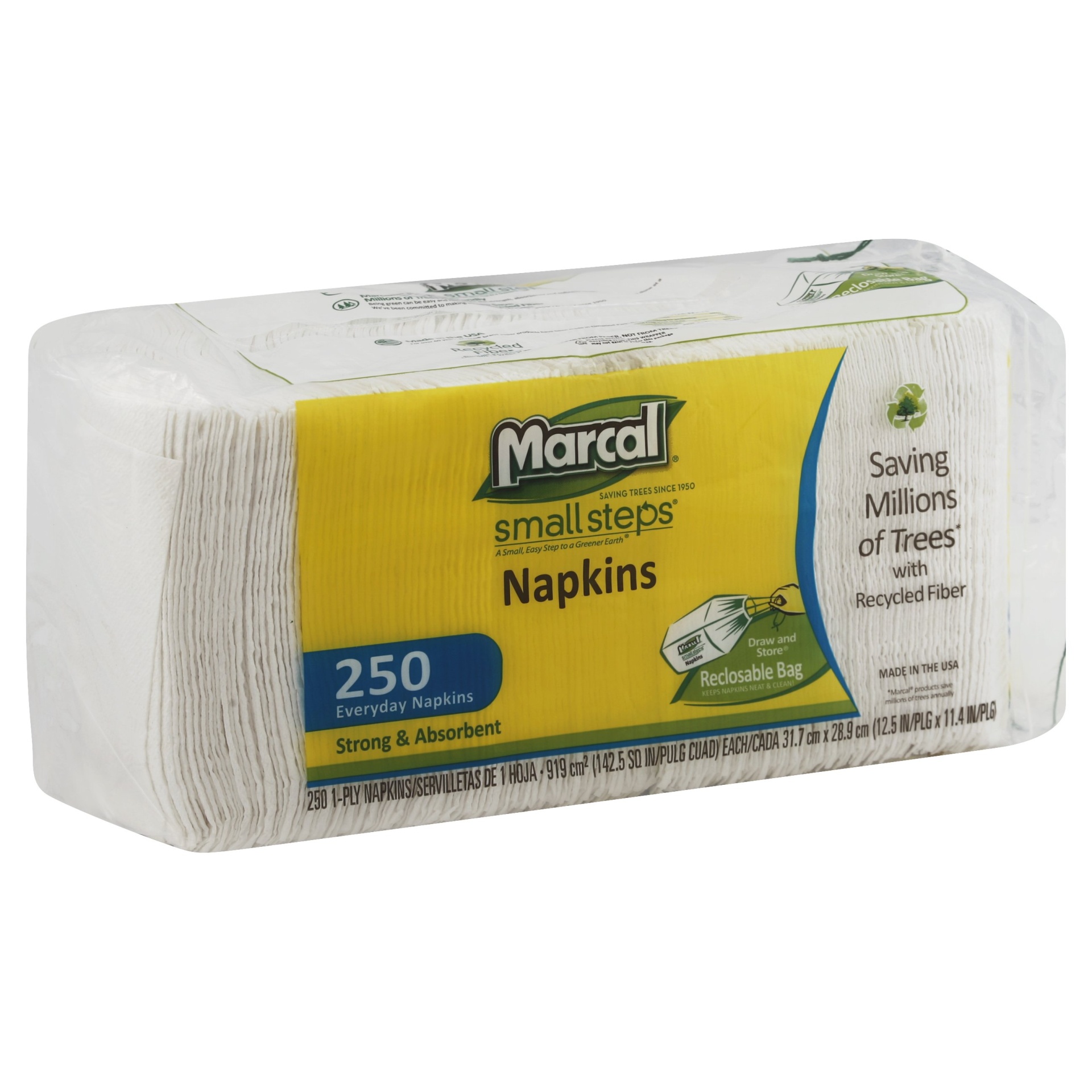 slide 1 of 6, Marcal Napkins, Everyday, 1-Ply, 250 ct