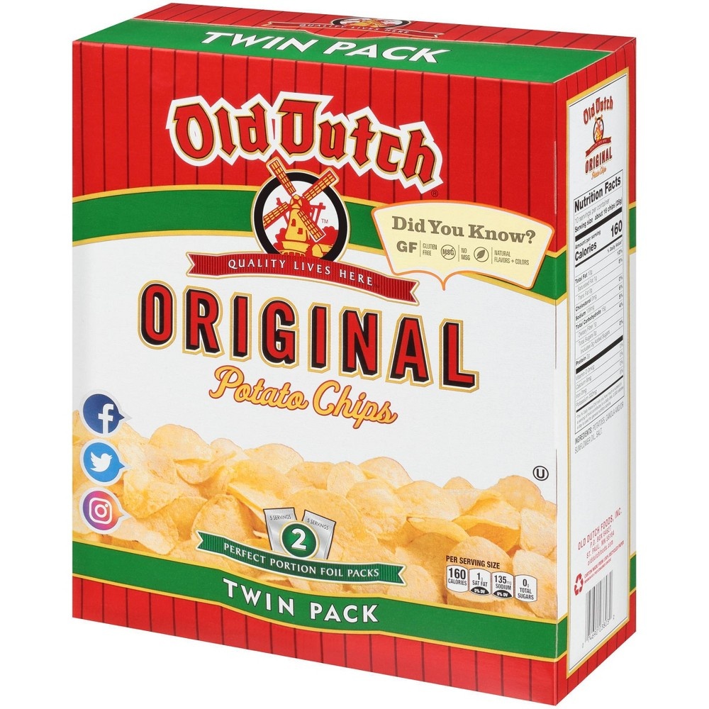 slide 4 of 4, Old Dutch Twin Pack Box Original Potato Chips, 1 ct