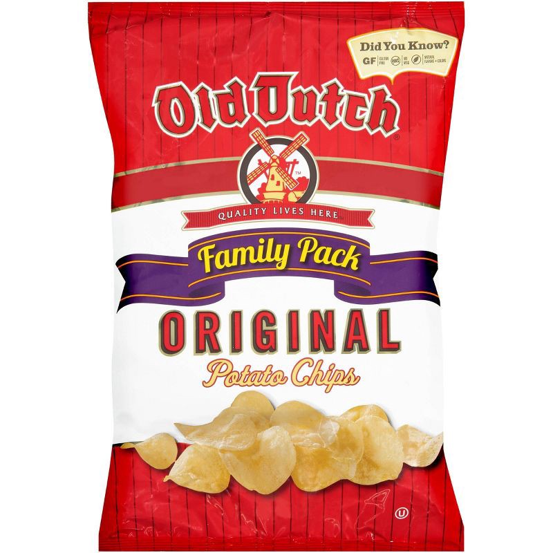 slide 1 of 4, Old Dutch Original Potato Chips Family Pack - 10oz, 10 oz