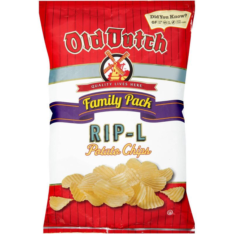 slide 1 of 4, Old Dutch Family Pack Rip-L Potato Chip 10oz, 10 oz