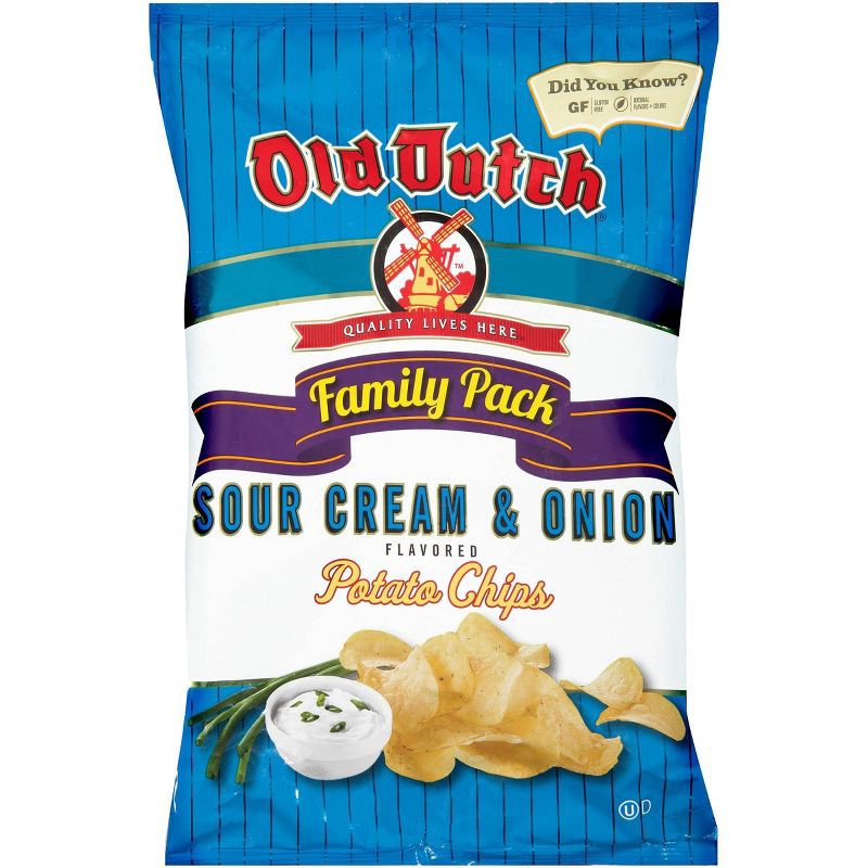 slide 1 of 4, Old Dutch Sour Cream & Onion Flavored Potato Chips - 9.5oz, 9.5 oz