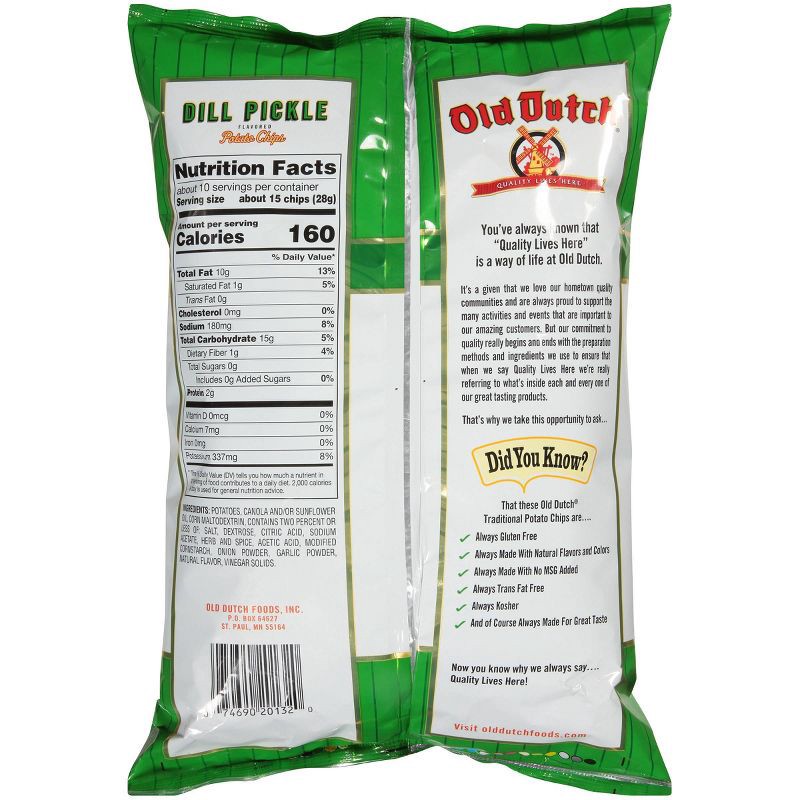 slide 2 of 3, Old Dutch Dill Pickle Flavored Potato Chips - 9.5oz - Family Pack, 9.5 oz