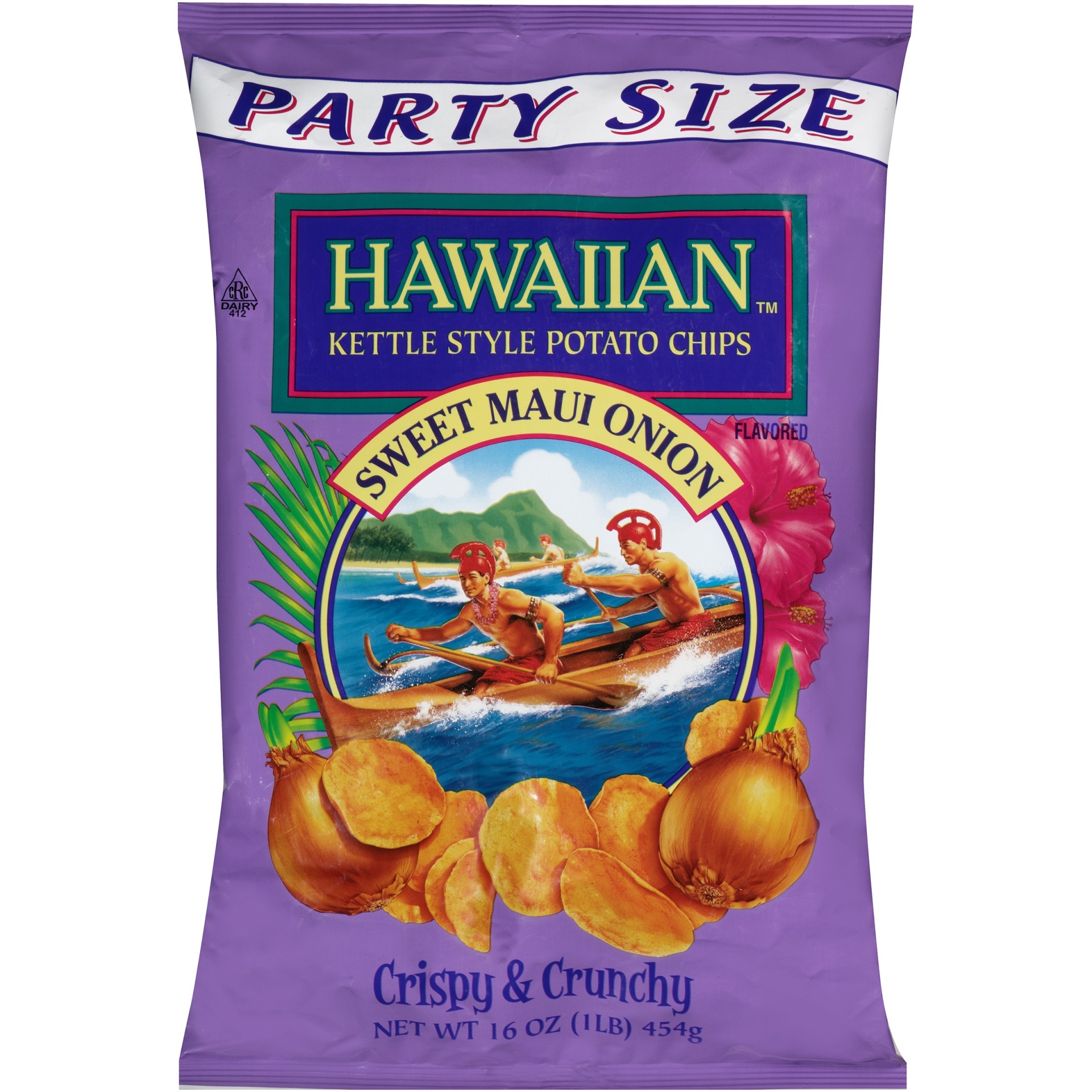 slide 1 of 1, Hawaiian Snacks Hawaiian Sweet Maui Onion Potato Chips, 18 oz
