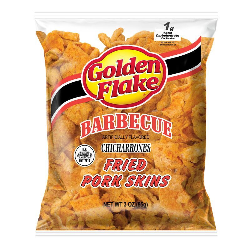 slide 1 of 5, Golden Flake BBQ Pork Skins - 3oz, 3 oz