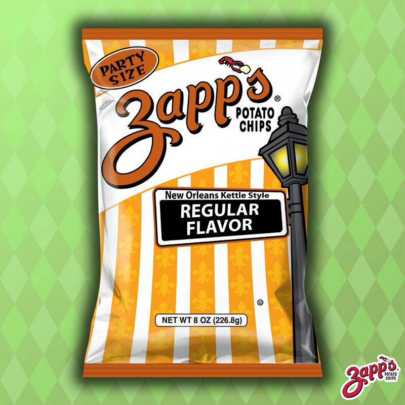 slide 9 of 9, Zapp's New Orleans Kettle Style Regular Flavor Potato Chips - 8oz, 8 oz