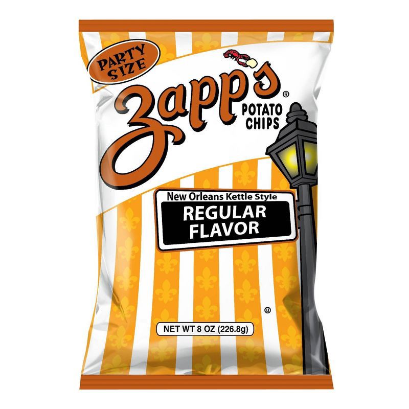 slide 1 of 9, Zapp's New Orleans Kettle Style Regular Flavor Potato Chips - 8oz, 8 oz