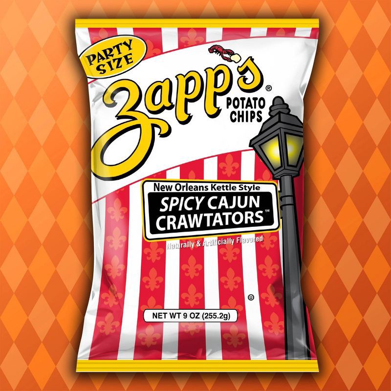 slide 6 of 10, Zapp's New Orleans Kettle Style Spicy Cajun Crawtators Potato Chips - 8oz, 8 oz