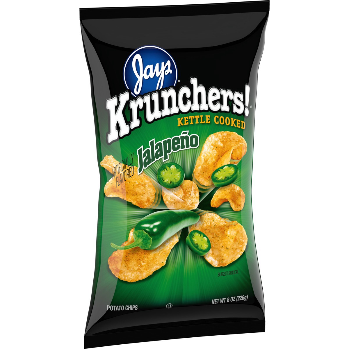 slide 2 of 6, Kruncher's Kettle Cooked Jalapeno Potato Chips, 8 oz