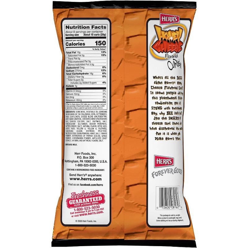 slide 2 of 5, HERR's Honey Cheese Curls - 7.5oz, 7.5 oz