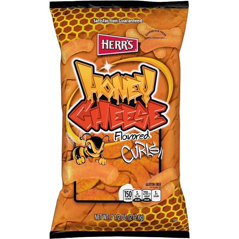 slide 1 of 5, HERR's Honey Cheese Curls - 7.5oz, 7.5 oz