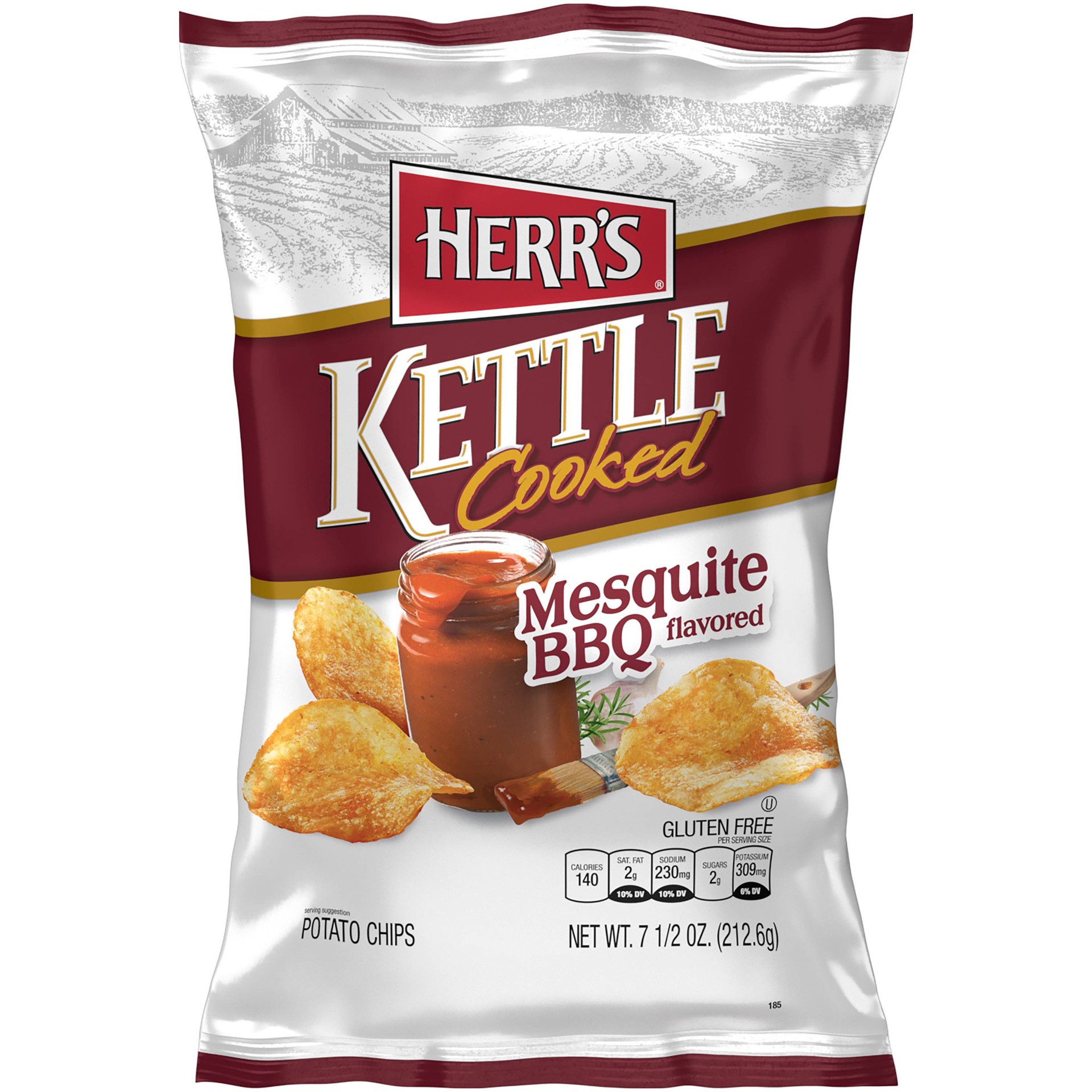 slide 1 of 1, Herr's Kettle Cooked Mesquite BBQ Potato Chips - 8oz, 8 oz