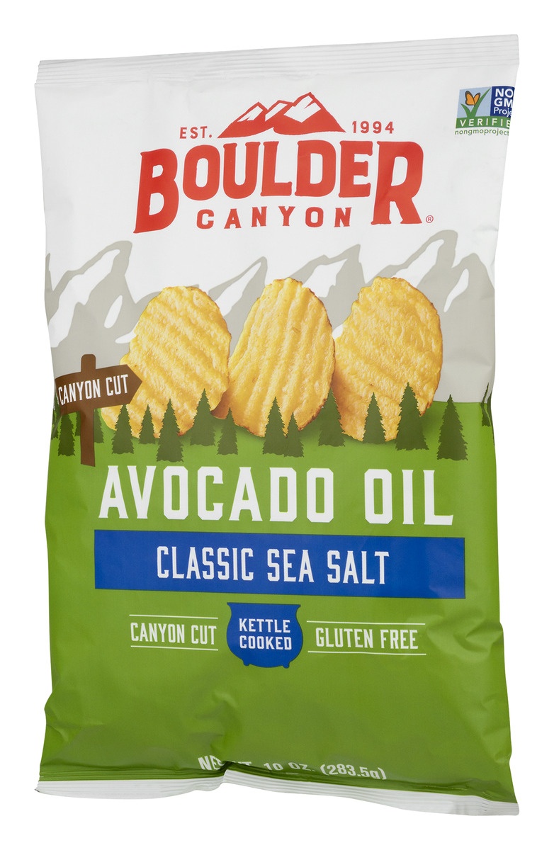 slide 4 of 11, Boulder Canyon Avocado Oil Sea Salt Wavy Chips, 10 oz
