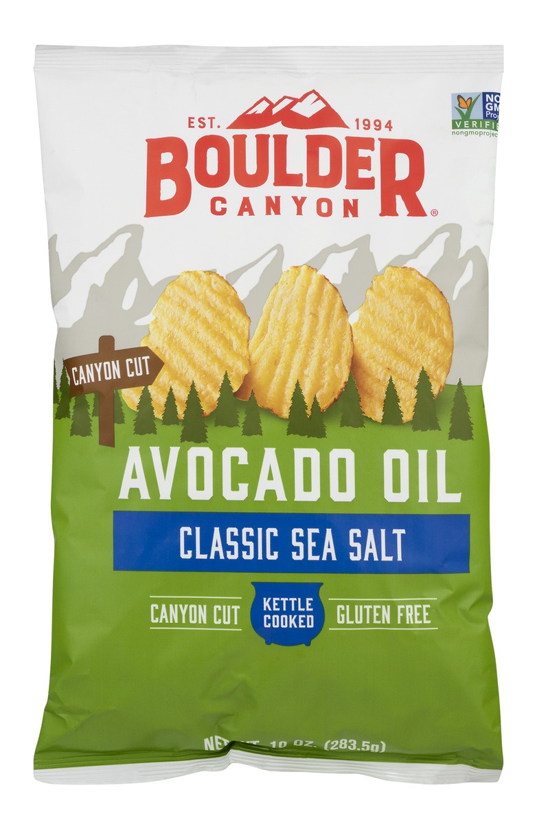 slide 1 of 11, Boulder Canyon Avocado Oil Sea Salt Wavy Chips, 10 oz