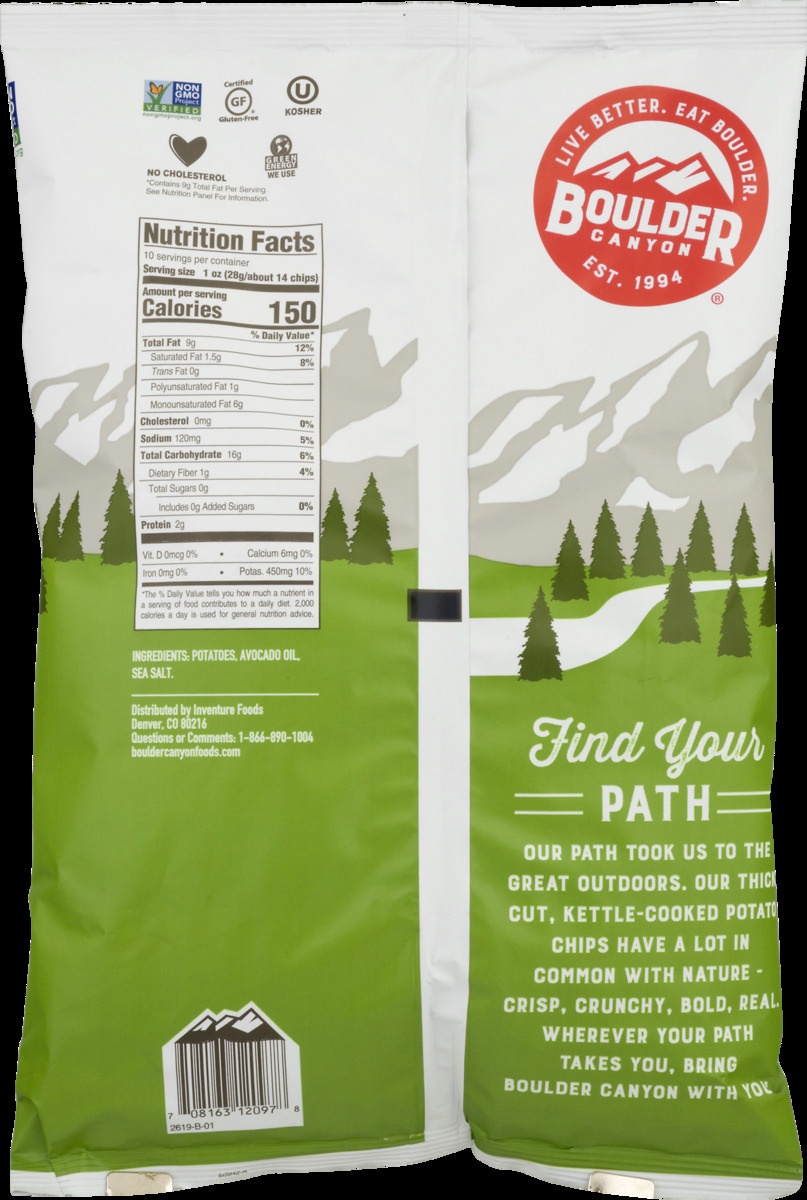 slide 11 of 11, Boulder Canyon Avocado Oil Sea Salt Wavy Chips, 10 oz