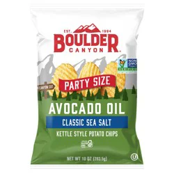Boulder Canyon Avocado Oil Sea Salt Canyon Cut Potato Chips