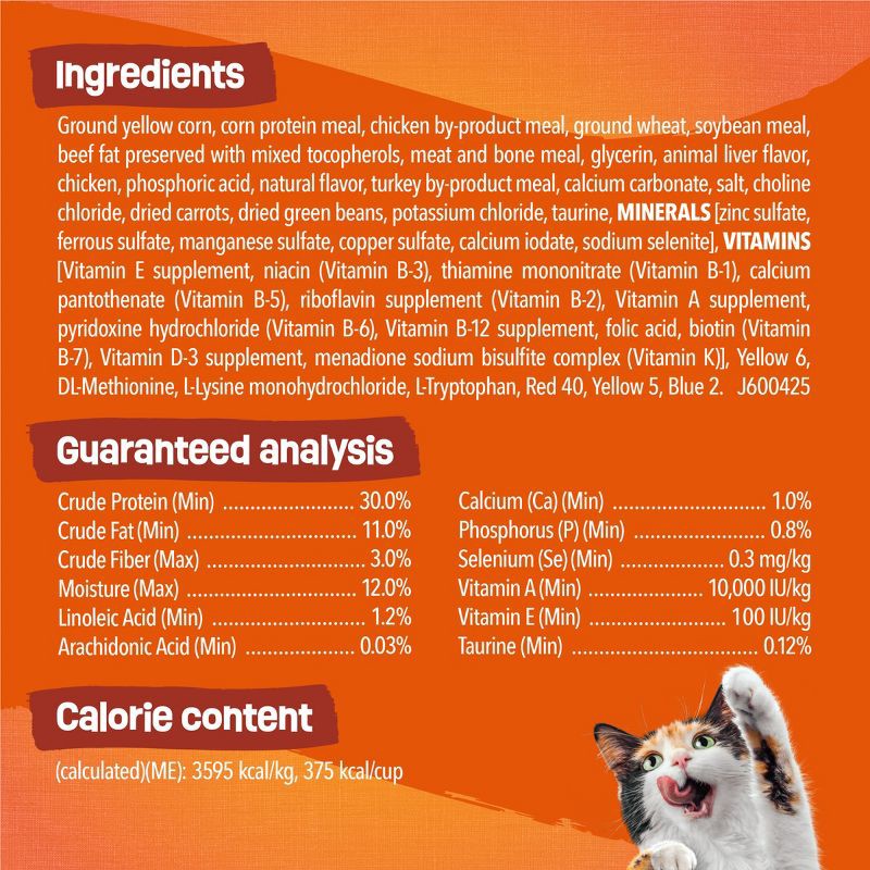 slide 5 of 13, Friskies Tender & Crunchy with Flavors Chicken,Beef,Carrots&Green Beans Adult Complete & Balanced Dry Cat Food - 16lbs, 16 lb