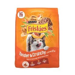 Friskies Tender & Crunchy with Flavors Chicken,Beef,Carrots&Green Beans Adult Complete & Balanced Dry Cat Food - 16lbs