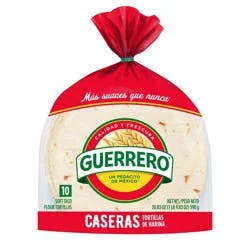 Guerrero Taco Size Soft Caseras Flour Tortillas - 20.83oz/10ct