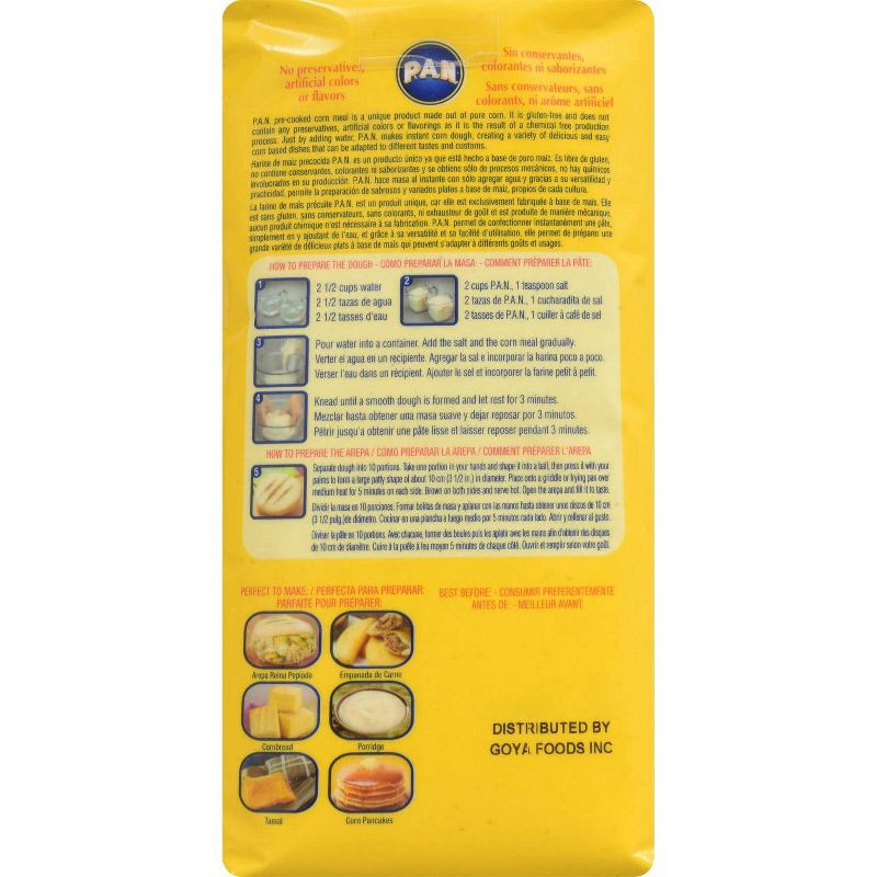 slide 4 of 6, P.A.N. Gluten Free Pre-Cooked White Corn Meal - 35.27oz, 35.27 oz