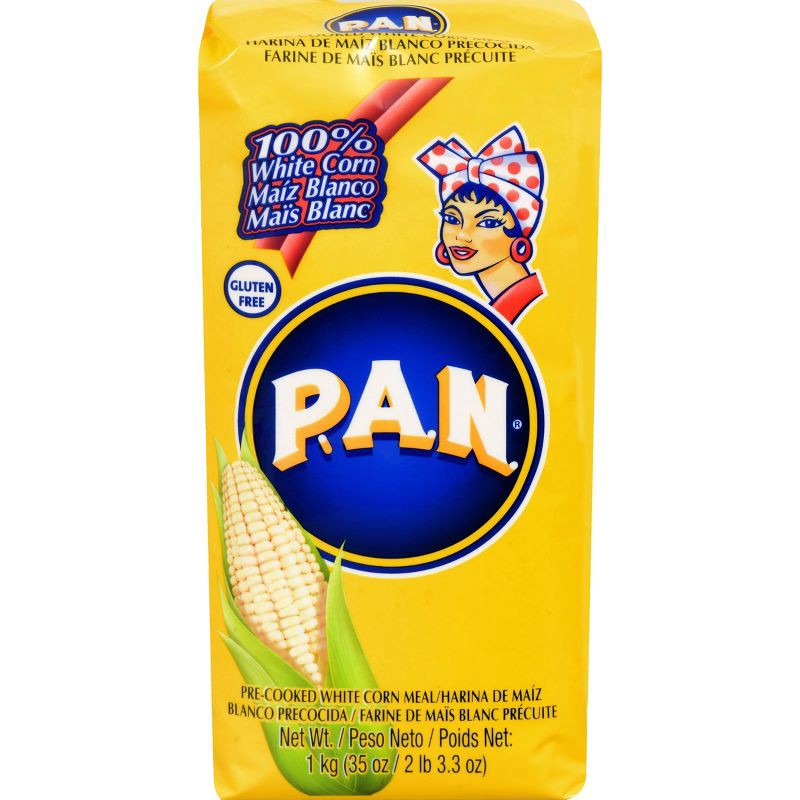 slide 1 of 6, P.A.N. Gluten Free Pre-Cooked White Corn Meal - 35.27oz, 35.27 oz