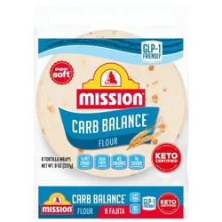Mission Fajita Size Carb Balance Flour Tortillas - 8oz/8ct
