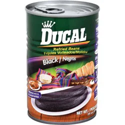GOYA Ducal Refried Black Beans - 15oz
