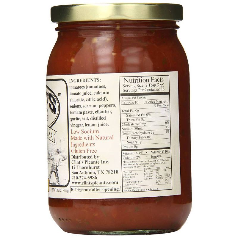 slide 2 of 3, Clint's Texas Salsa Medium 16oz, 16 oz
