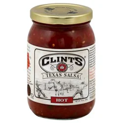 Clint's Texas Salsa Hot 16oz