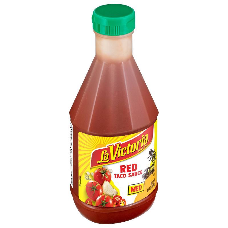 slide 1 of 10, La Victoria Red Taco Sauce Medium - 15oz, 15 oz