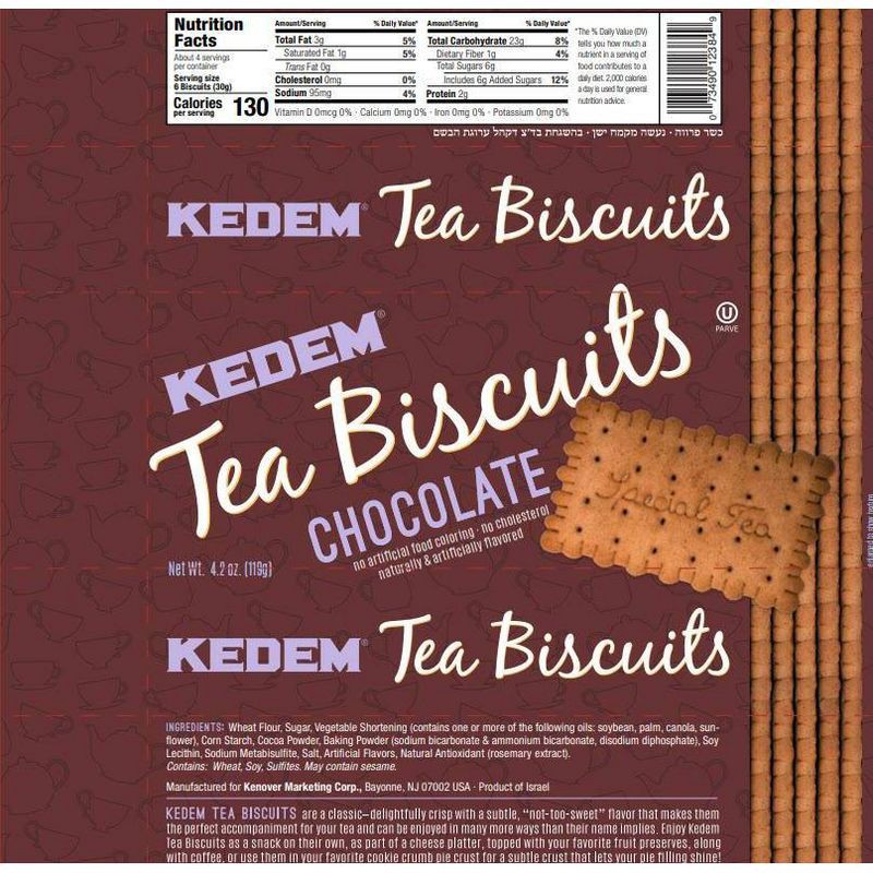 slide 3 of 3, Kedem Chocolate Flavor Tea Biscuits - 4.2oz, 4.2 oz