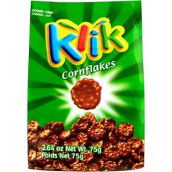 Klik Chocolate Covered Corn Flakes Breakfast Cereal - 2.64oz
