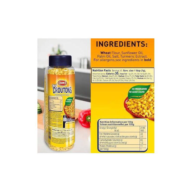 slide 4 of 6, Osem Mini Mandel Croutons 14.1oz, 14.1 oz